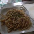 รูป Cooksnap ของ BlackWhite Bakery เมื่อเขาทำ Veal Sausage White Sauce Spaghetti (สไตล์ตัวเองค่ะ) 😊