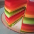 devonnyyy's cooksnap of when they made Rainbow jello shot cake.