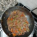El cooksnap de Verónica Rocha cuando hizo Wok de verduras y carne con fideos coditos ñam ñam 😉😋.