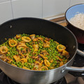El cooksnap de Jesús Ruiz cuando hizo Guiso de calamares con guisantes.