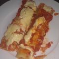 El cooksnap de María Martinez cuando hizo Canelones de carne en salsa blanca y olivas negras.