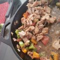 El cooksnap de Monica Romero cuando hizo Milanesa de cerdo a la mexicana.