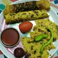 Vandna bosamiya's cooksnap of when they made ચણા ના લોટ ના પુડલા (Chana Lot Pudla Recipe In Gujarati).