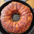 Margit Soborné Horváth Cooksnap-ja, amikor elkészítette a(z) Koszorú formában sült gombás-sajtos csirkemell "torta" receptet.