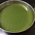 Sneha Patel's cooksnap of when they made Green spicy panipuri water aka tikha pani.