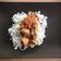 El cooksnap de Mabi cuando hizo Pechuga de pollo a la miel con almendras y arroz thai.
