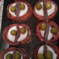 El cooksnap de pessoto cuando hizo Tapa tomate queso fresco y anchoa.