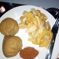 Mamu's cooksnap of when they made Alale da souce din kifi.