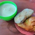 El cooksnap de Fathy Padilla cuando hizo Atole de plátano (banana).