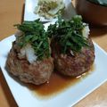 あーこ's cooksnap of when they made 簡単和風ハンバーグ♡おろしポン酢ソース.