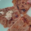 Khushi Yadav का कुकस्नैप जब उन्होंने आलू प्याज़ के पराठे (Aloo pyaz ke parathe recipe in Hindi) बनाया था।