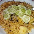 Shagufta Sheikh's cooksnap of when they made Aloo ki Biryani.