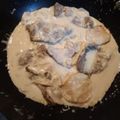 El cooksnap de Tom Almeida cuando hizo Bifes a la crema de cebolla, queso y champiñones.