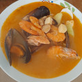 El cooksnap de Aisha CF cuando hizo Fideos a la cazuela con pescado y marisco.