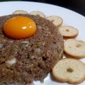 El cooksnap de Belén cuando hizo Steak Tartar (tradicional).