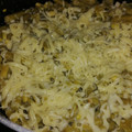 El cooksnap de Lia Lopez cuando hizo Ejotes con pan y queso.
