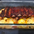 El cooksnap de Pablo Diez Burillo cuando hizo Costilla adobada al horno sobre cama de patatas a lo pobre.