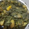 Soni Mehrotra का कुकस्नैप जब उन्होंने आलू पालक की सब्जी (Aloo palak ki sabzi recipe in Hindi) बनाया था।