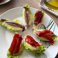 El cooksnap de Débora Cantero Martínez cuando hizo Cogollos de lechuga, pimientos asados y anchoas.