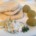 El cooksnap de Luciano Nuñez cuando hizo Falafel en Pan Pita con salsa se yogurt.