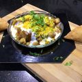 Sneha Patel's cooksnap of when they made Chole Samosa Chaat.