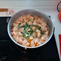 Vickey 的 鮭魚豆腐味噌湯。快速煮好湯! cooksnap