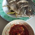 Paweena Latham's cooksnap of when they made ปลานิลนึ่งกับผักพร้อมแจ่วพริกมะกอก.