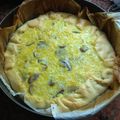 El cooksnap de Andrea 🇺🇾🇺🇾 cuando hizo Tarta de champiñones, cebolla y queso.
