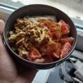 Cooksnap Aśka z czasów, kiedy przygotował Płatki owsiane z grejpfrutem, orzechami i cynamonem.