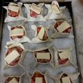 El cooksnap de Ana Laura Mata cuando hizo Canastitas de jamón y queso (al microondas).