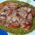 El cooksnap de Miguelo Ferrer Alberich cuando hizo Pizza con base de brócoli blanco.