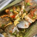 Cooksnap Nuraliyah Mn semasa beliau membuat Siakap Bakar Minyak Bawang Putih Ala Portugis (Menu Sihat).
