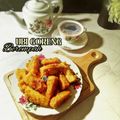 Cooksnap Hani Shaimi semasa beliau membuat Ubi kayu Goreng.
