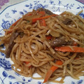 El cooksnap de Anye Melchor cuando hizo Fideos chinos.