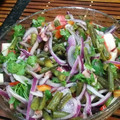 El cooksnap de Jorge cuando hizo Ensalada de Pulpo con Judias Verdes y Tomates Cherry semisecos/ Insalata di Polpo, fagiolini e pomodorini semisecchi.