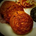 Neha Malhotra's cooksnap of when they made Hyderabadi Mutton Shami kabab.