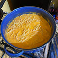 El cooksnap de Carlos Garcia cuando hizo Espagueti rojo con crema.