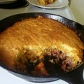 Gwen's cooksnap of when they made Hamburger Cornbread Casserole..