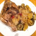 El cooksnap de Lucia Ribas cuando hizo Muslos de pollo al horno con una cama de papas y cebolla.