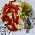 El cooksnap de Débora Cantero Martínez cuando hizo Boquerones en vinagre y ensalada de atún.