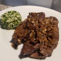 El cooksnap de Karen Zubiaurre cuando hizo Hígado encebollado.