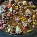 Koanu's cooksnap of when they made Hearty Crock Pot Cowboy Soup (hamburger soup).