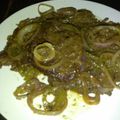 El cooksnap de keila cuando hizo Bistec de res encebollado, acompañado con salsa de cilantro..