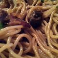 KatieVedder's cooksnap of when they made Spaghetti With Chinese Sausages And Mushroom.
