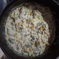 El cooksnap de Itzel Saavedra cuando hizo Rajas con crema, pollo y queso philadelphia.