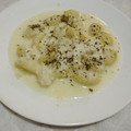 El cooksnap de ALBA FERN cuando hizo Gnocchi al pesto con salsa de queso.