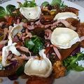 El cooksnap de Paquichu cuando hizo Ensalada templada con queso de cabra.