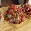 El cooksnap de Toni Martín cuando hizo Steak tartar en conos de hojaldre.