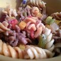 Erica's cooksnap of when they made sausage and peppers with pasta.