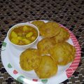 Dharti Kalpesh Pandya's cooksnap of when they made ભંડારા વાળી આલુ સબ્જી વીથ પુરી.